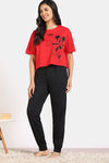 Zivame 2 Mile Fashion Knit Cotton Loungewear Set - Black Beauty — thumbnail 4